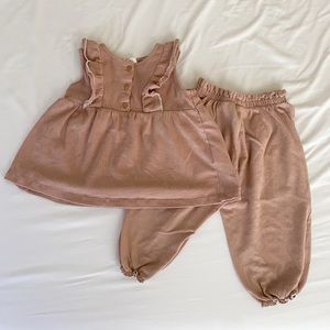 18 month dusty pink two piece outfit